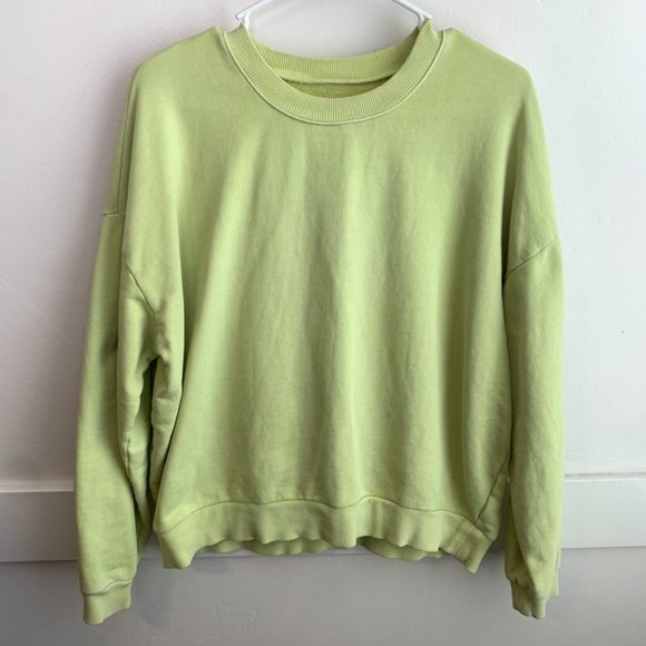 Madewell Light Green Long Sleeve Sweatshirt - Picture 1 of 5